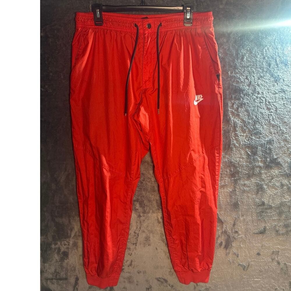 Nike Sportswear Cuffed Windrunner Pants Men XL Red Woven Jogger Track 898403-657